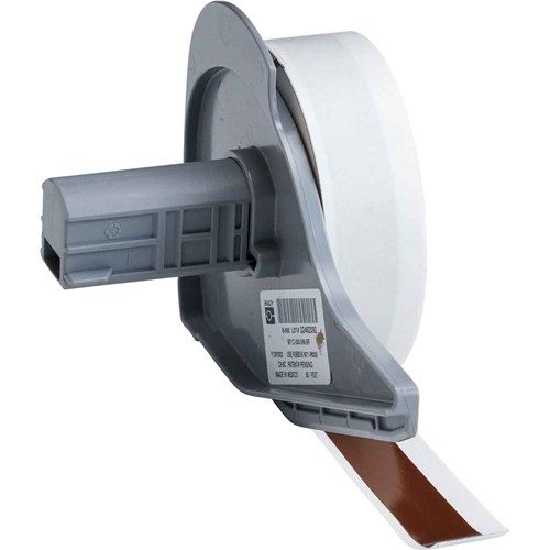 Brady M7C-500-595-BR All Weather Permanent Adhesive Vinyl Label Tape for M7 Printers - 0.5" x 50' - Brown