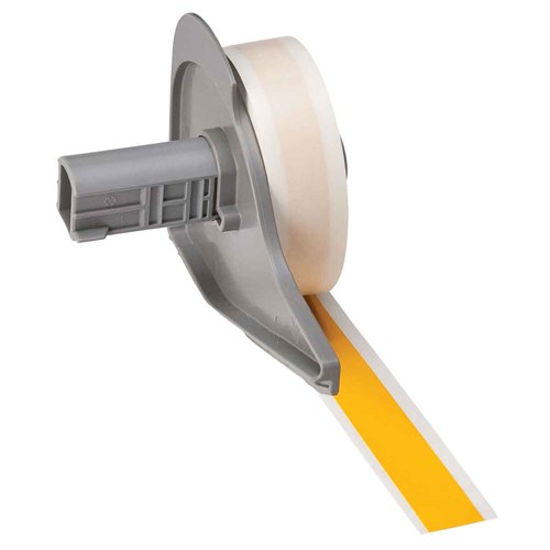 Brady M7C-500-595-YL All Weather Permanent Adhesive Vinyl Label Tape for M7 Printers - 0.5" x 50' - Yellow