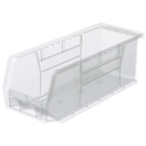 InterMetro Industries MB30224CLSH Stacking/Hanging Supply Bin - Clear - 10.8" x 4.12" x 4"