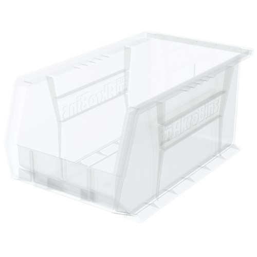 InterMetro Industries MB30240CLSH Stacking/Hanging Supply Bin - Clear - 14.75" x 8.25" x 7"