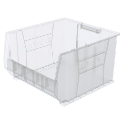 InterMetro Industries MB30283CLS Large Stacking Supply Bin - Clear - 20" x 18.37" x 12"