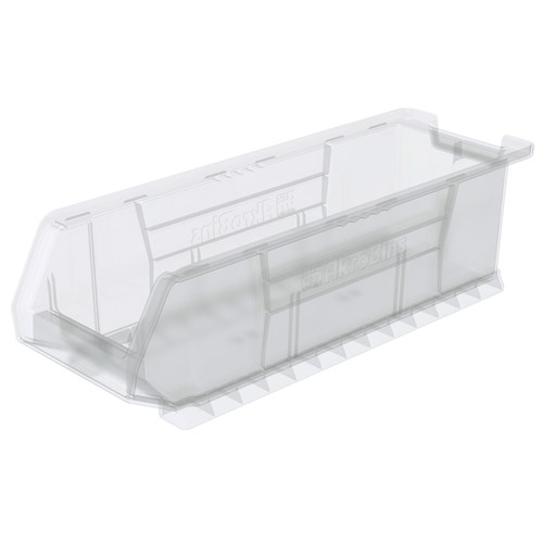 InterMetro Industries MB30284CLS Large Stacking Supply Bin - Clear - 23.8" x 8.25" x 7"