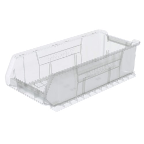 InterMetro Industries MB30286CLS Large Stacking Supply Bin - Clear - 23.8" x 11" x 7"