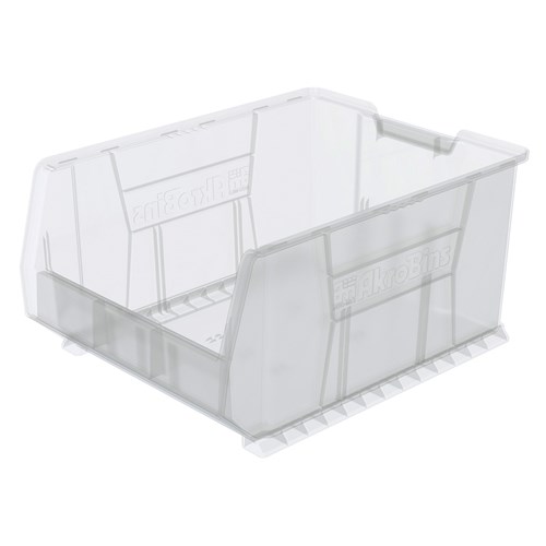 InterMetro Industries MB30289CLS Large Stacking Supply Bin - Clear - 23.8" x 18.25" x 12"