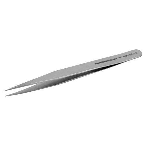 Lindstrom MM-SA-SL Stainless Steel Precision Economy Tweezers - Style MM w/ Pointed - Strong - Fine Tips - 4.92" (125 mm)