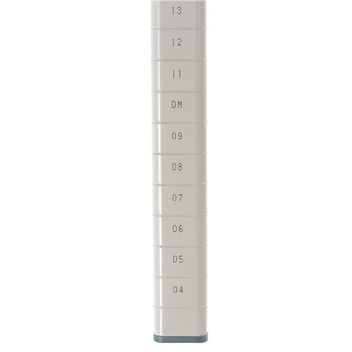 InterMetro Industries MQ13UPE Mobile-Ready Industrial Shelving Post - Epoxy Coated Steel - 13" H