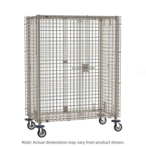 InterMetro Industries MQSEC53DE MetroMax Mobile Security Shelving Unit - 27.8125" x 40.75" x 67.8125"