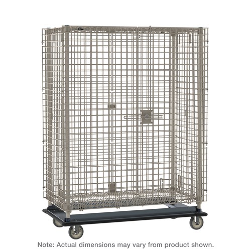 InterMetro Industries MQSEC53LE MetroMax Heavy-Duty Mobile Security Shelving Unit - 28.0625" x 39.125" x 68.5"