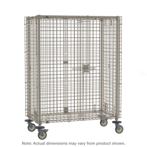 InterMetro Industries MQSEC53VE MetroMax Mobile Security Shelving Unit - 27.8125" x 40.75" x 67.8125"