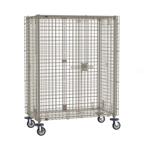 InterMetro Industries MQSEC55DE MetroMax Mobile Security Shelving Unit - 27.8125" x 52.75" x 67.8125"