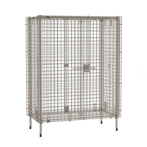 InterMetro Industries MQSEC55E MetroMax Stationary Security Shelving Unit - 26.9375" x 50.875" x 66.1875"