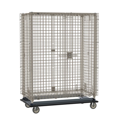 InterMetro Industries MQSEC55LE MetroMax Heavy-Duty Mobile Security Shelving Unit - 28.0625" x 51.125" x 68.5"