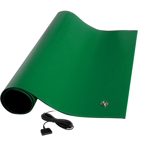 Transforming Technologies MTT2448GN - MT4000 Series ESD Rubber Table Mat - Textured - 24" x 48" x 0.080" - Green