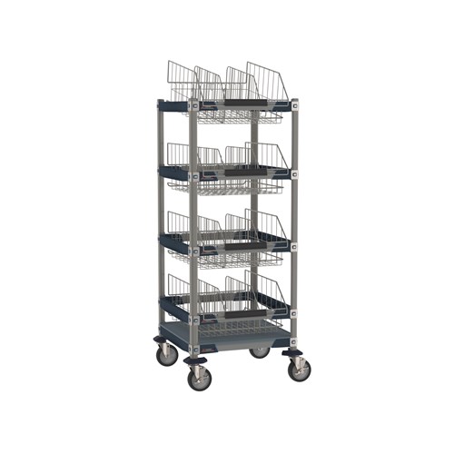 InterMetro Industries MXIV1 MXIV1 IV Transport/Storage Sloped Basket Cart - 24" x 24"