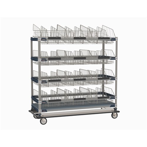 InterMetro Industries MXIV6 MXIV6 IV Transport/Storage Sloped Basket Cart - 24" x 60"