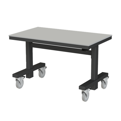 Gibo/Kodama NCSG-4024FB-2R - Rechargeable Battery Powered Lift Cart w/Brakes and Solid Gray Top