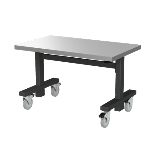 Gibo/Kodama NCX4-4024FB-2R - Rechargeable Battery Powered Lift Cart w/Brakes and Stainless Steel Top