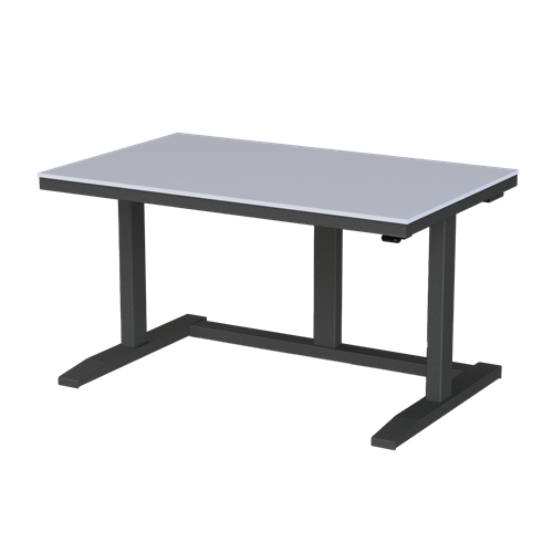 Gibo/Kodama NSG-4830FB-3R - Non-ESD Height Adjustable Workstation w/Gray Solid Surface Top - Black Frame - 27"-46.5" Height - 48" x 30"