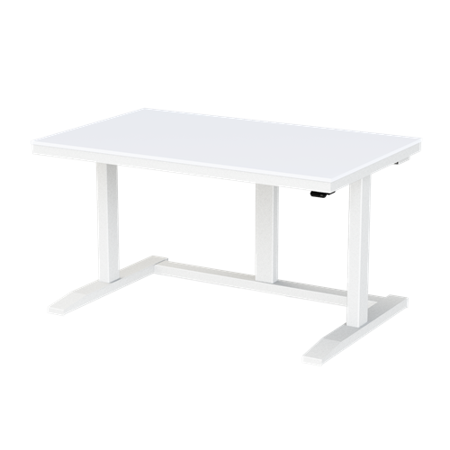 Gibo/Kodama NSW-4830FW-3R - Non-ESD Height Adjustable Workstation w/White Solid Surface Top - White Frame - 27"-46.5" Height - 48" x 30"