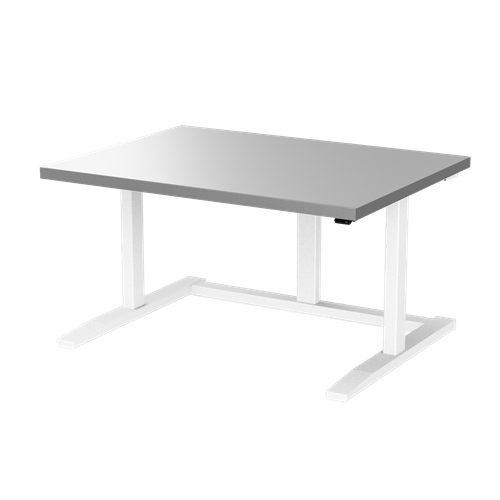 Gibo/Kodama NX4-4836FW-3R - Non-ESD Height Adjustable Workstation w/Stainless Steel Top - White Frame - 26.5"-46" Height - 48" x 36"