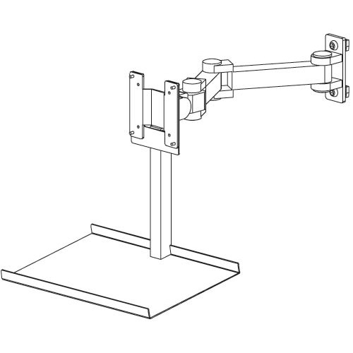 Production Basics 8633 - Add-On Keyboard Holder for Flat Screen Monitor Arm