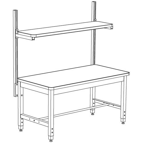 Production Basics 8535 - Uprights for RTW Workbench - 48" H