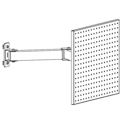 Production Basics 8626 - Peg Board Panel for Workbench - Double Arm - 17.5" W x 16.5" H