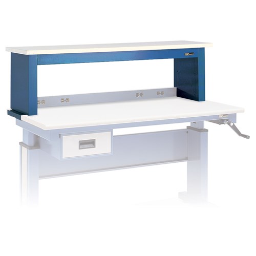 IAC QS-1020191-BL - Workmaster™/Pro Series Instrument Shelf - ESD-Safe - 21.25" H x 15" D x 48" L - EZE Blue