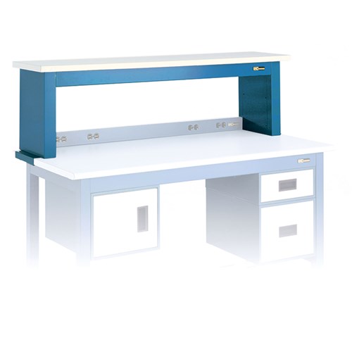 IAC QS-1020191-D - Workmaster™/Pro Series Instrument Shelf - ESD-Safe - 21.25" H x 15" D x 48" L - Sky Blue