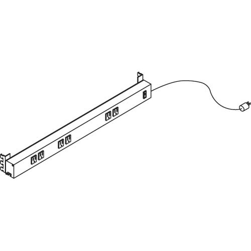 IAC QS-1022742-BL - MTS Electrical Channel - 6 Outlets - 28" L - EZE Blue