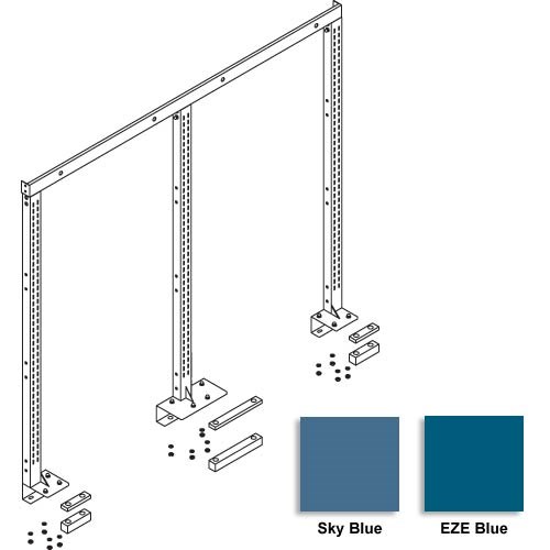 IAC QS-1022535-D - MTS Upright Structure - 3-Post Frame - 96" L - Sky Blue