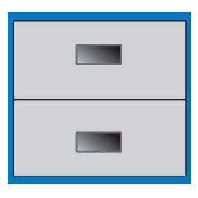 IAC QS-1050003-D - Double Drawer - 6" H x 15" W x 18" D - Sky Blue