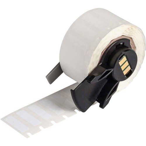 Brady M6-10-498 Repositionable Vinyl Cloth Wire and Cable Labels - 0.25" H x 0.75" W - White - 750/RL