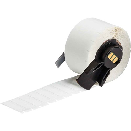 Brady M6-15-498 Repositionable Vinyl Cloth Wire and Cable Labels0.275" H x 1" W - White - 750/RL