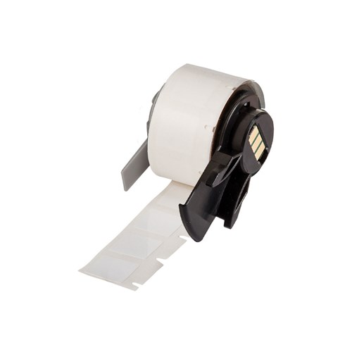 Brady M6-17-351 Destructible Vinyl Tamper Resistant Labels - 0.5" H x 1" W - White - 500/RL