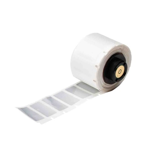 Brady M6-17-362 Tamper Resistant Metallized Vinyl Labels - 0.5" H x 1" W - Silver - 500/RL