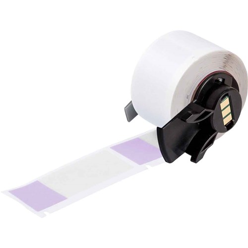 Brady M6-21-427-PL Self-Laminating Vinyl Wrap Around Labels - 2.5"x 1" - Purple/Clear