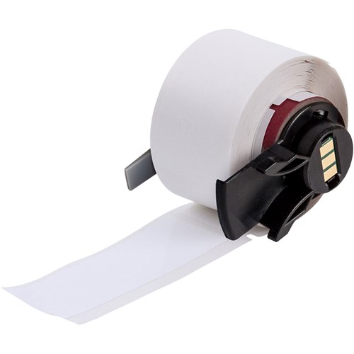 Brady M6-22-422 High Adhesion Polyester Labels - 3" H x 1" W - White - 100/RL