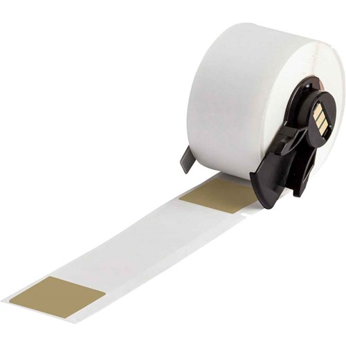 Brady M6-23-427-BR Self-Laminating Vinyl Wrap Around Labels - 4"x 1" - Brown/Clear