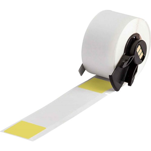 Brady M6-23-427-YL Self-Laminating Vinyl Wrap Around Labels - 4"x 1" - Yellow/Clear