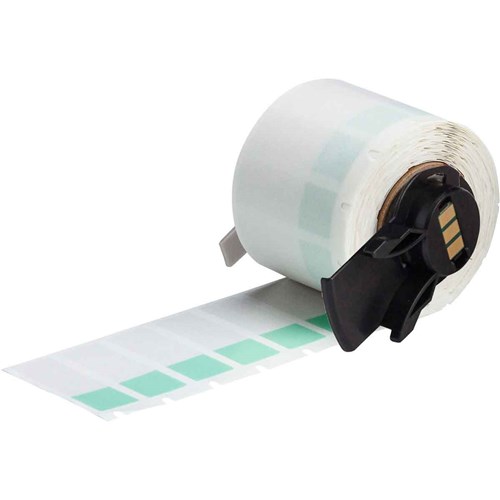 Brady M6-29-427-GR Self-Laminating Vinyl Wrap Around Labels - 1.5"x 0.5" - Green - /Clear