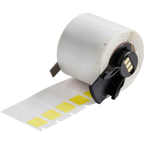 Brady M6-29-427-YL Self-Laminating Vinyl Wrap Around Labels - 1.5"x 0.5" - Yellow/Clear