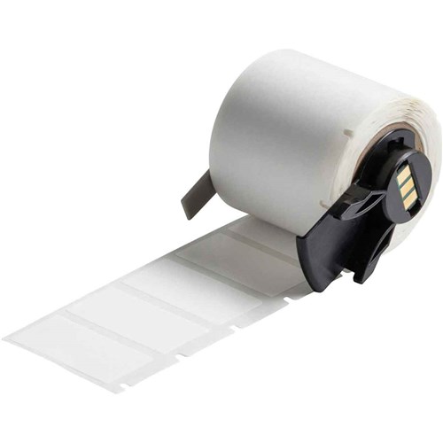 Brady M6-30-427-AW Self-Laminating Vinyl Wrap Around Wire and Cable Labels - All White - for M6 M7 Printers - 0.75" x 1.5"