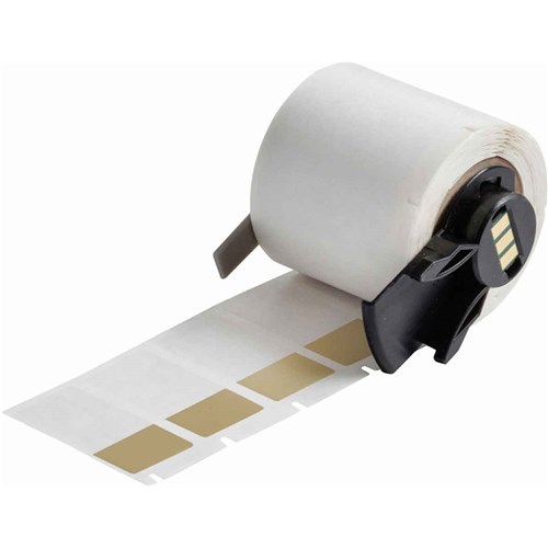 Brady M6-30-427-BR Self-Laminating Vinyl Wrap Around Labels - 1.5"x 0.75" - Brown/Clear