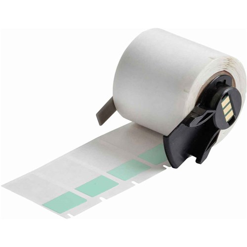 Brady M6-30-427-GR Self-Laminating Vinyl Wrap Around Labels - 1.5"x 0.75" - Green /Clear