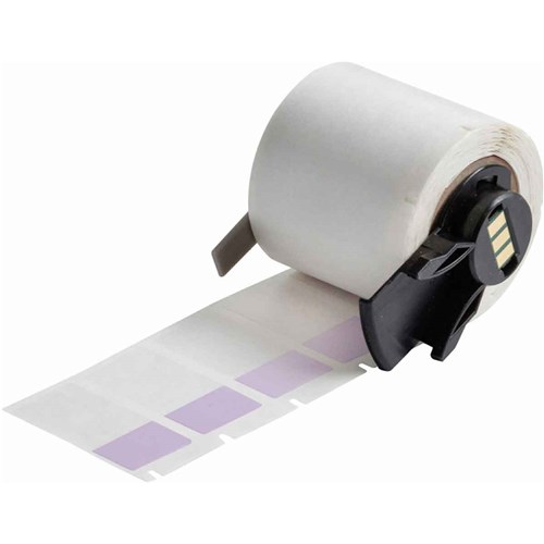 Brady M6-30-427-PL Self-Laminating Vinyl Wrap Around Labels - 1.5"x 0.75" - Purple/Clear