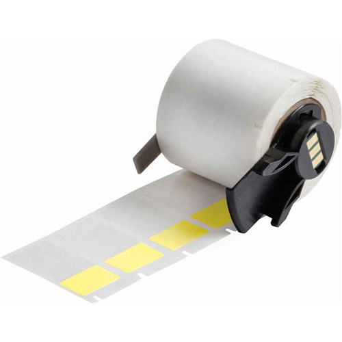 Brady M6-30-427-YL Self-Laminating Vinyl Wrap Around Labels - 1.5"x 0.75" - Yellow/Clear