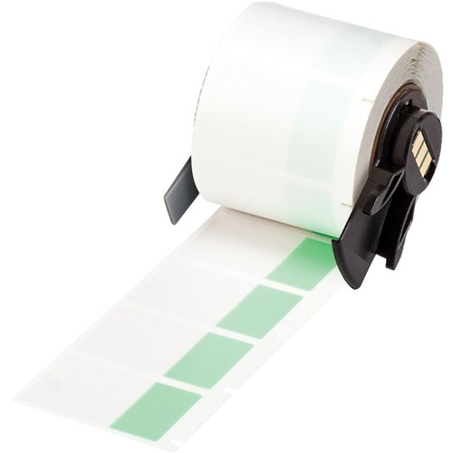 Brady M6-31-427-GR Self-Laminating Vinyl Wrap Around Labels - 1.5"x 1" - Green - /Clear