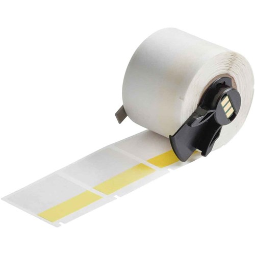 Brady M6-32-427-YL Self-Laminating Vinyl Wrap Around Wire and Cable Labels for M6 M7 Printers - 1.5" x 1.5"