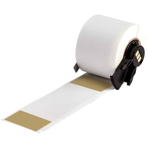 Brady M6-33-427-BR Self-Laminating Vinyl Wrap Around Labels - 4"x 1.5" - Brown/Clear